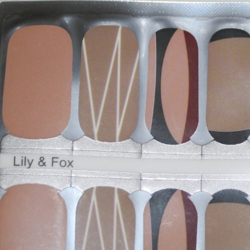 3 For 15 - LILY & FOX - Neutral Geometric Mod Retro Nail Stickers Wraps Strips